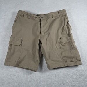 Duluth Trading Flex Fire Hose 11" Size 40 Relaxed Fit Beige Cargo Shorts